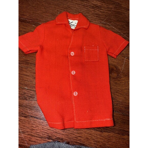 Vintage Ken Doll Going Bowling #1403 Red Shirt Gray Slacks Near Mint 1960's - Picture 2 of 5